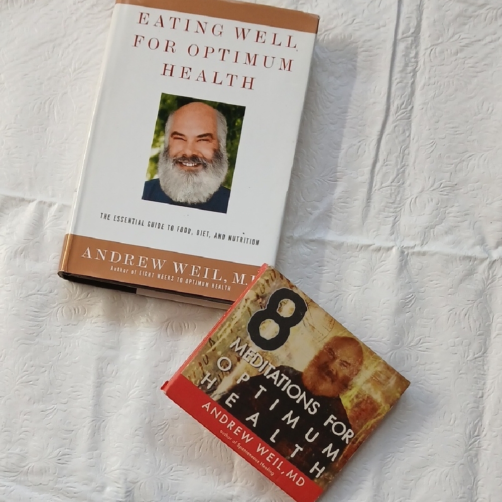 Andrew Weil Eating Well for Optimum Health - White & Tan Hardcover